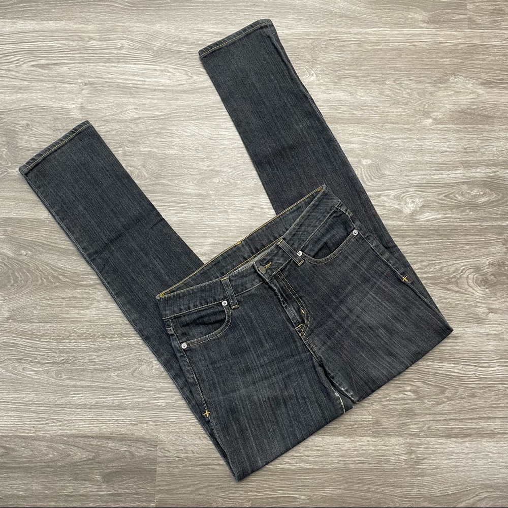 Blitch 66 Gray-Black Straight Leg Mid-Rise Jeans Size 27